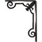 Ekena Millwork Fleur De Lis Wrought Iron Bracket, (Single center brace), Antiqued Silver 1 1/2"W x 5 1/2"D x 8"H BKTM01X05X08SFLASV - alternate 6